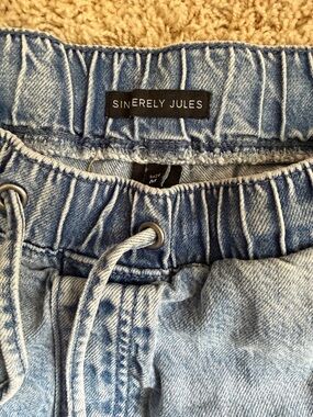 Sincerely Jules Light Wash Wide Leg Denim Pants